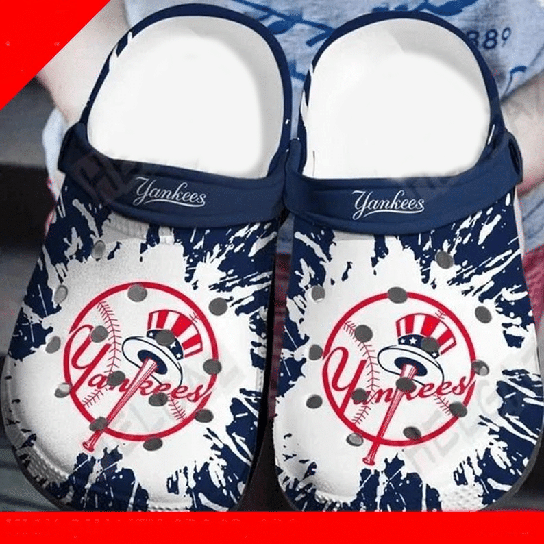 New York Yankees Mlb Gift For Fan Rubber Crocs Clog Shoescrocband Clogs Comfy F