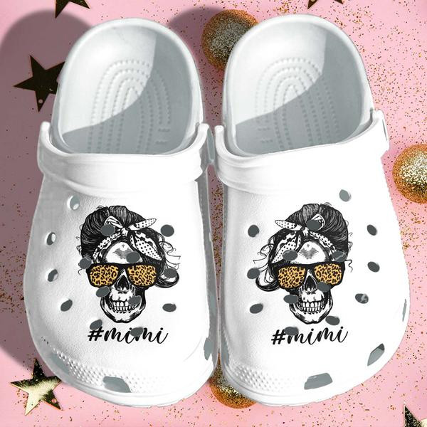 Mimi Tattoo Skull Shoes Crocs Clog Shoesmothers Day Gifts Nana Tattoo Croc Shoes For Grandma