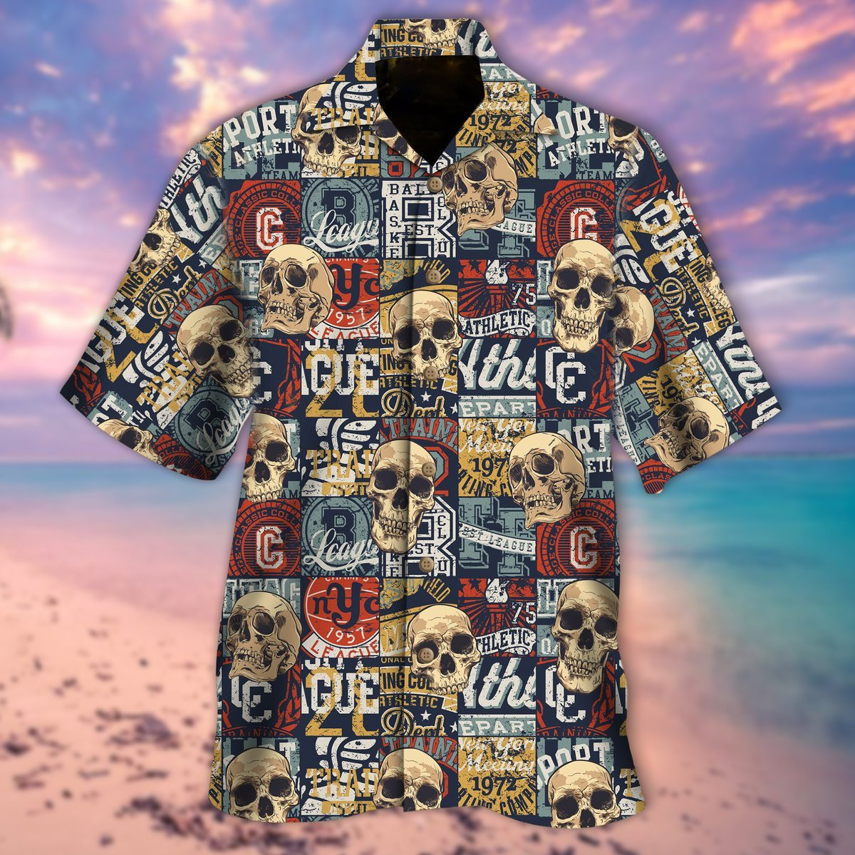 Human Skull Hawaiian Shirt For Men Women