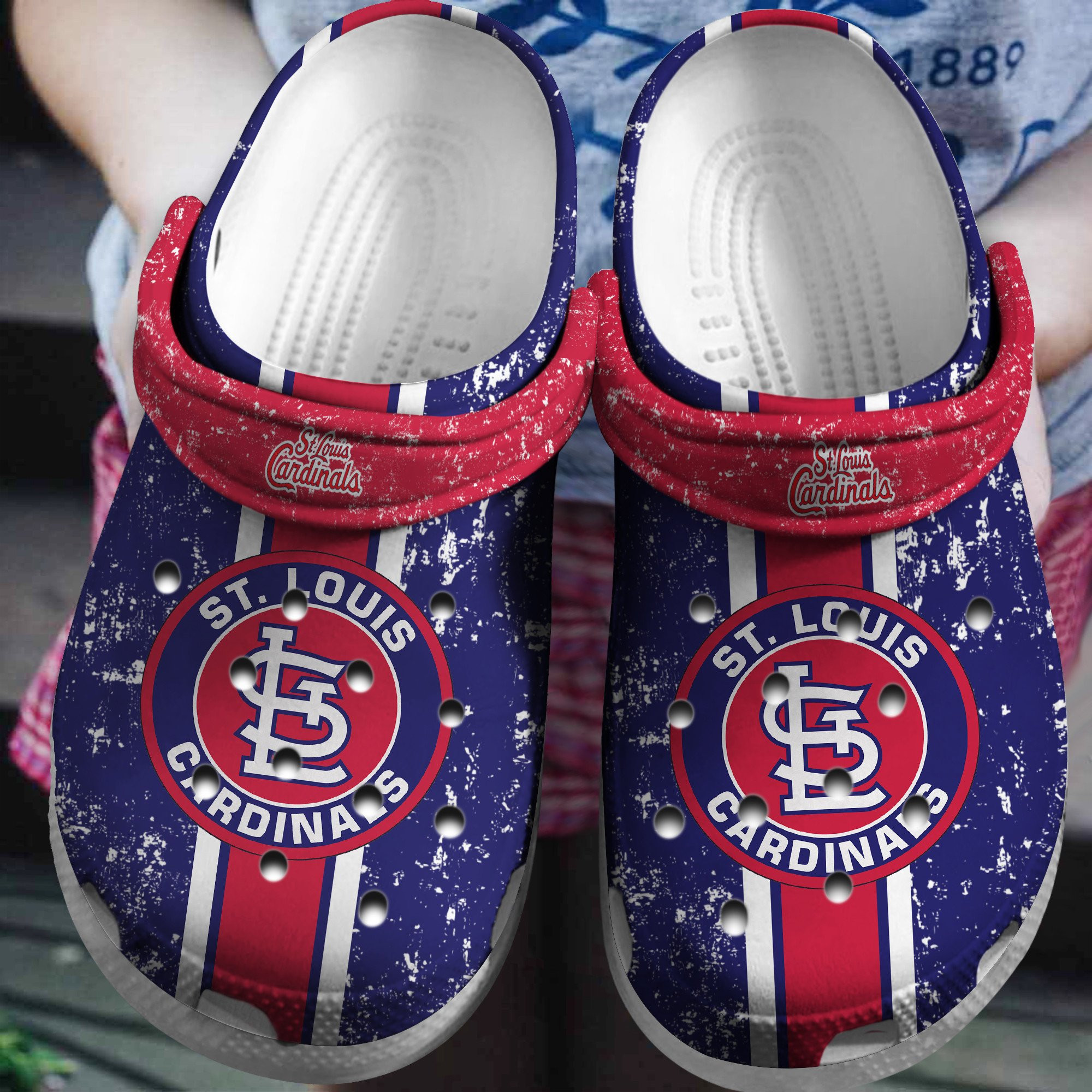 Mlb Team St Louis Cardinals Red-Purple Crocs Clog Shoesshoes