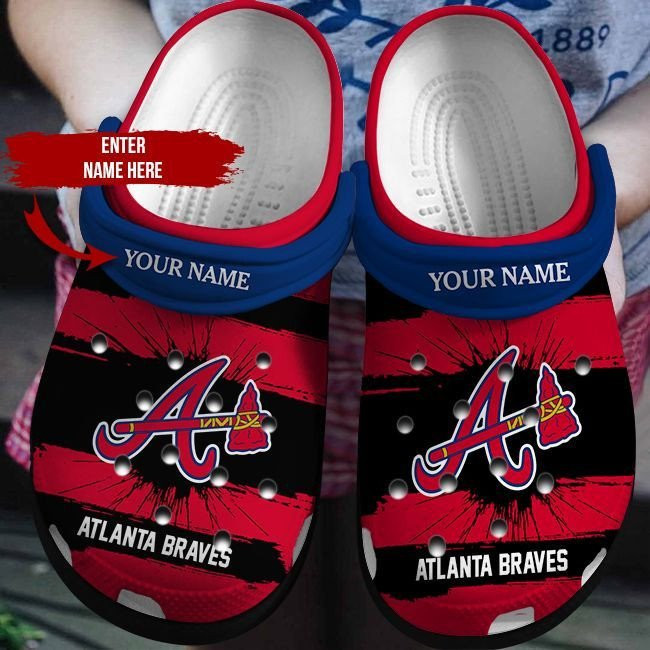 Personalized Atlanta Braves Crocbland Clog 50691Tp