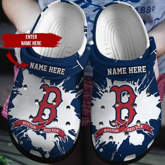 Personalized Red Sox Crocbland Clog 50607Tp