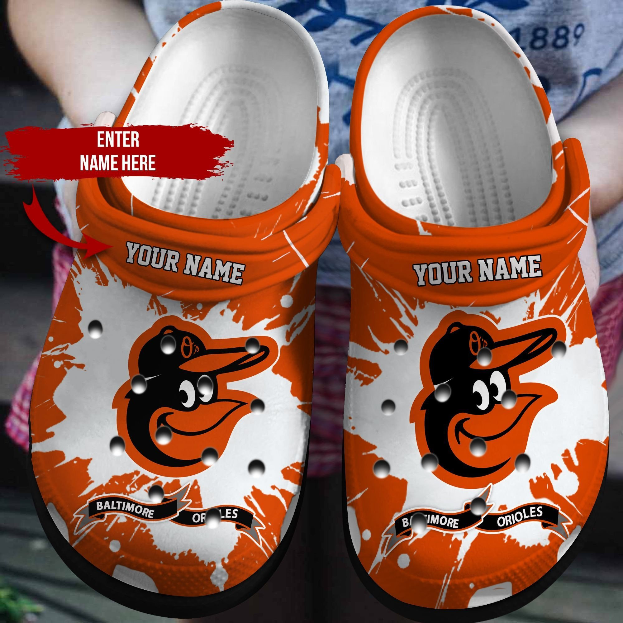 Personalized Baltimore Orioles Crocbland Clog