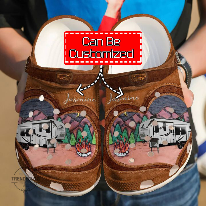 Camping Crocs Camping Personalized Love Clog Shoes