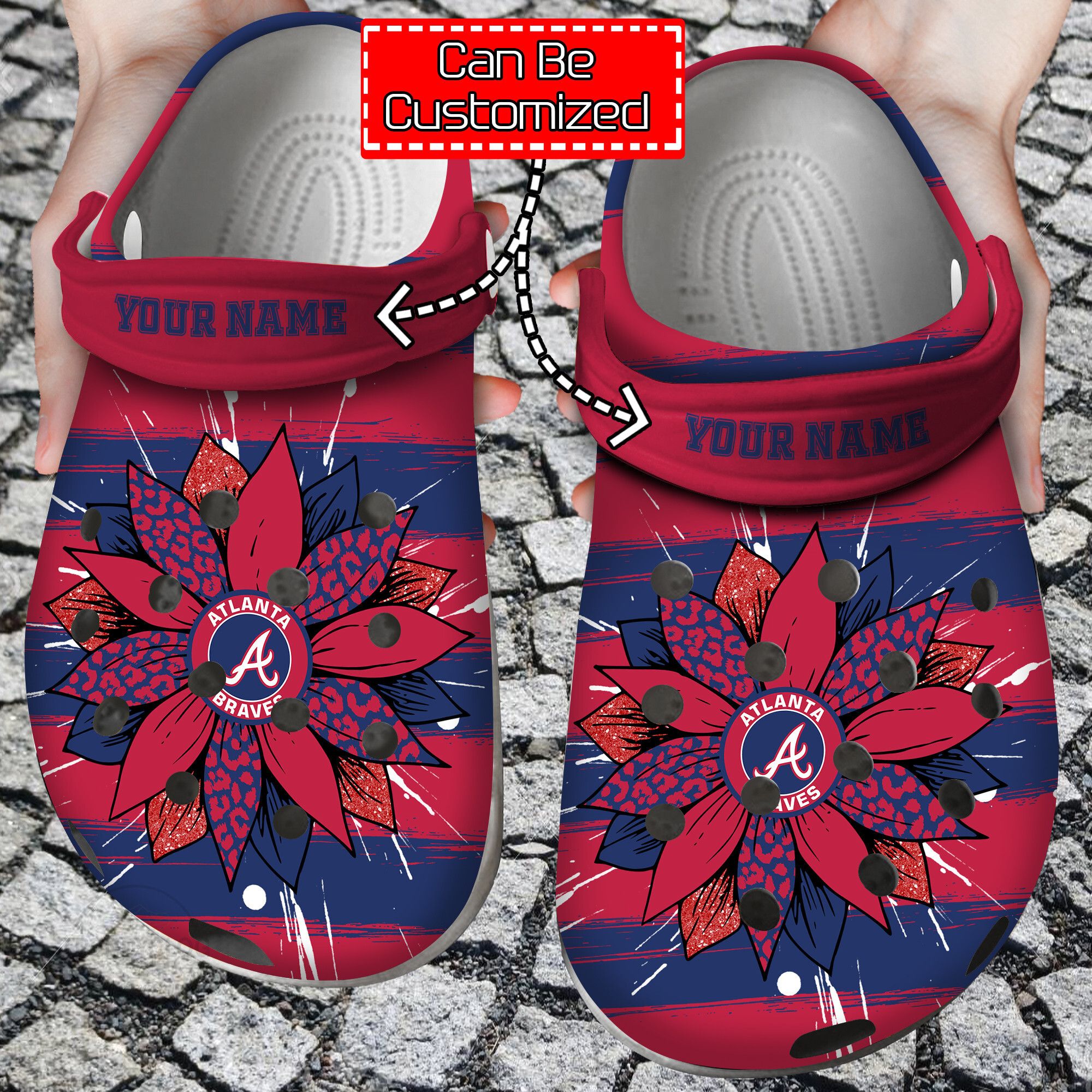 Custom Team Logo  Name Baseball Spirit Sunflower New Crocs Style Clog Shoes