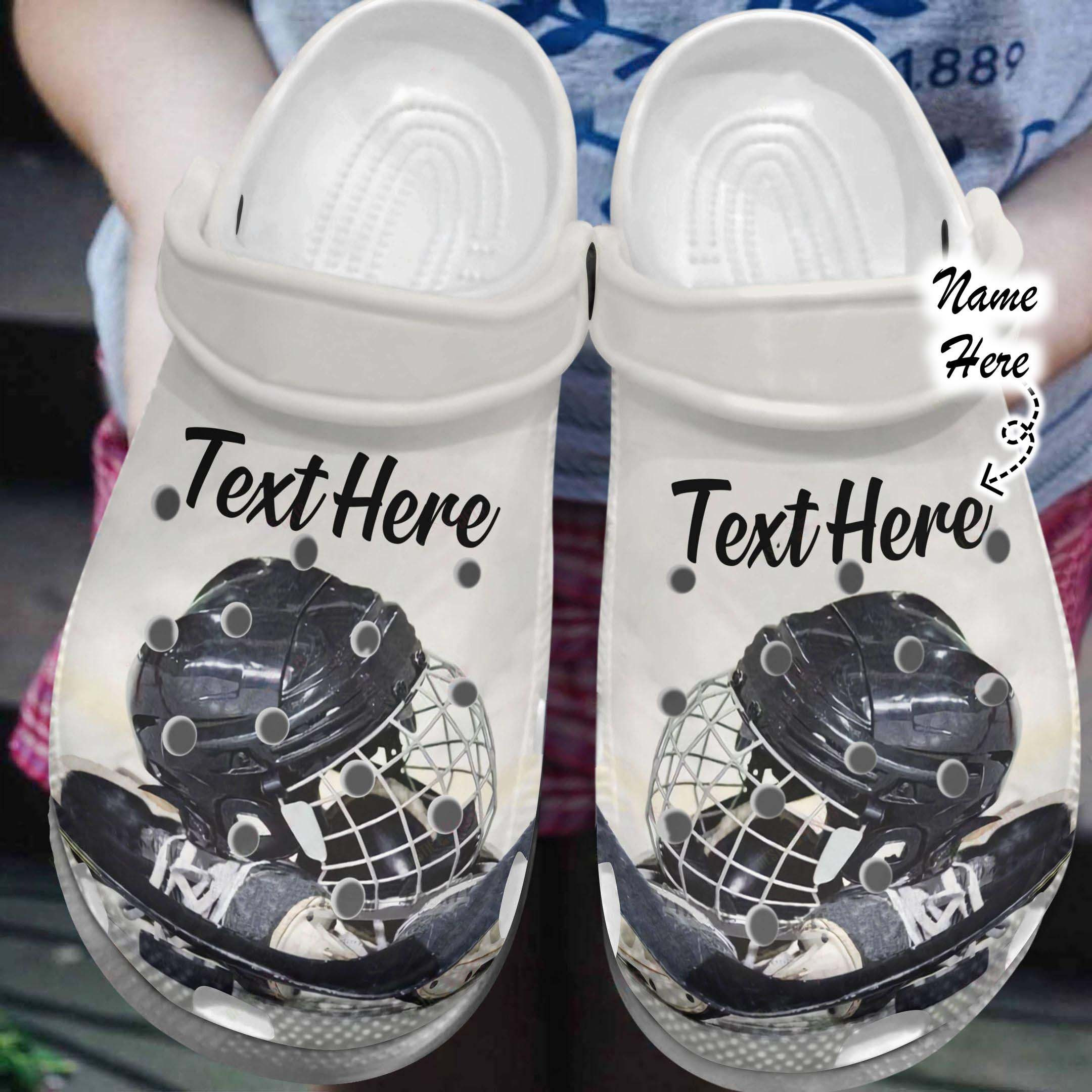 Custom Crocs Personalized Sport Hockey Player Clog Shoes