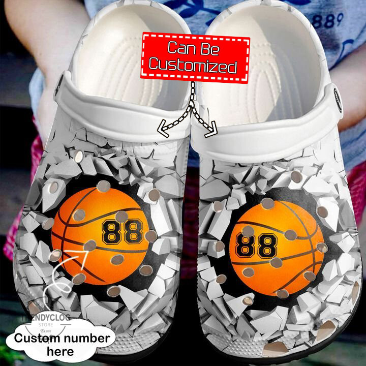 Basketball Crocs Basketball Personalized Broken Wall Clog Shoes