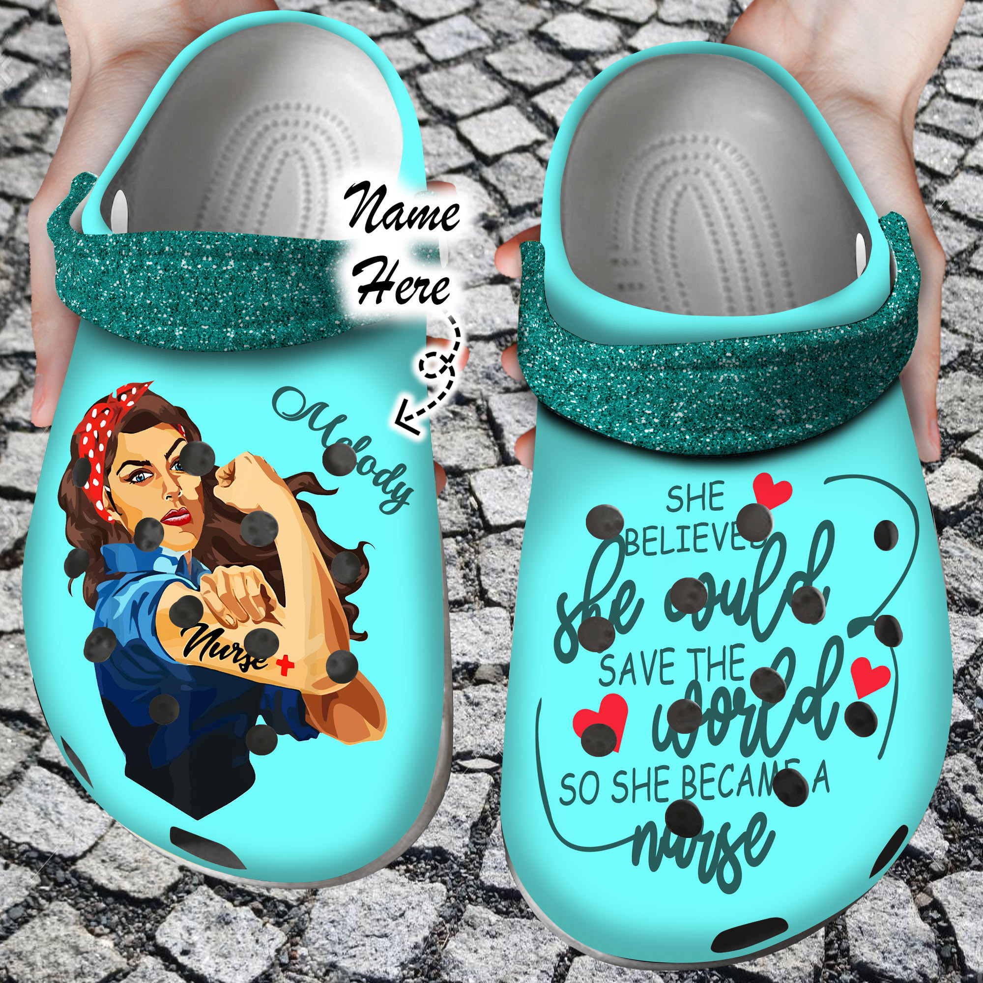 Nurse Crocs Nurse Personalized She Believed Could Crocs Clog Shoes