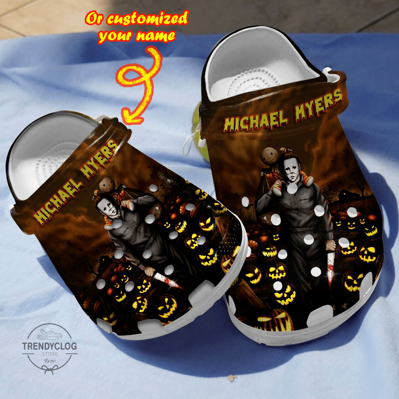 Halloween Crocs - Personalized Horror Characters Pumpkin Night Clog Shoes