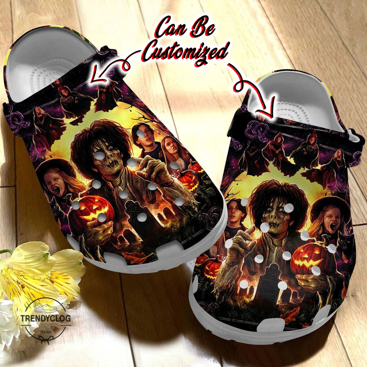 Halloween Crocs - Personalized Hocus Pocus Halloween Horror Clog Shoes