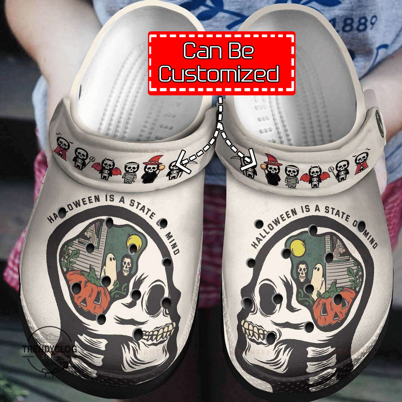 Halloween Crocs - Personalized Halloween Is A State Of Mind Clog Shoes