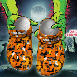 Halloween Crocs - Personalized Halloween Seamless Pattern Clog Shoes