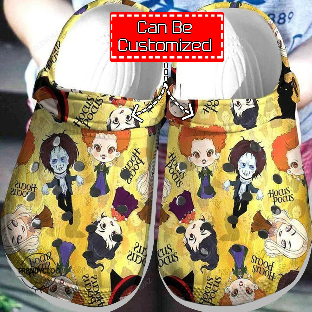 Halloween Crocs - Personalized Hocus Pocus Pattern Clog Shoes