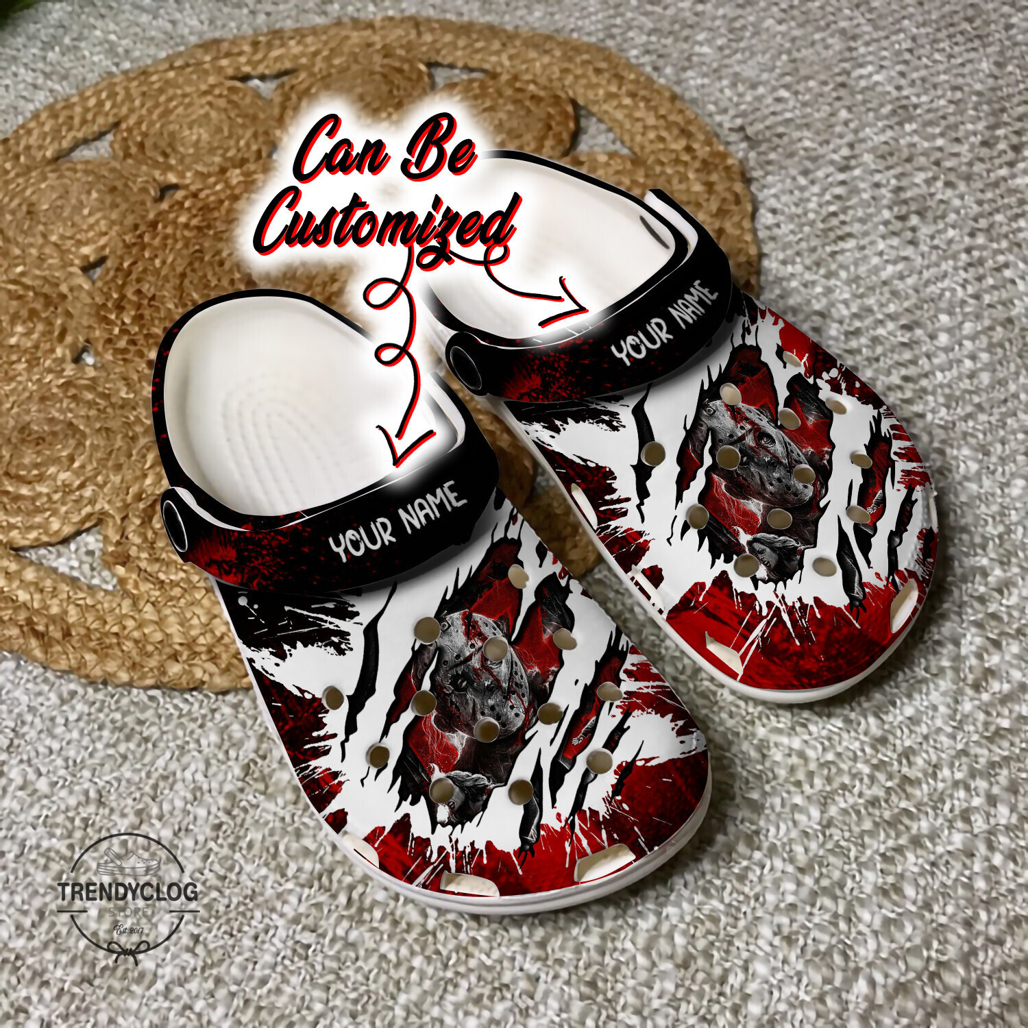 Halloween Crocs - Personalized Jason Voorhees Halloween Characters Clog Shoes