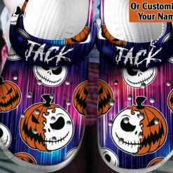 Halloween Crocs - Personalized Pumpkin Jack Halloween Clog Shoes