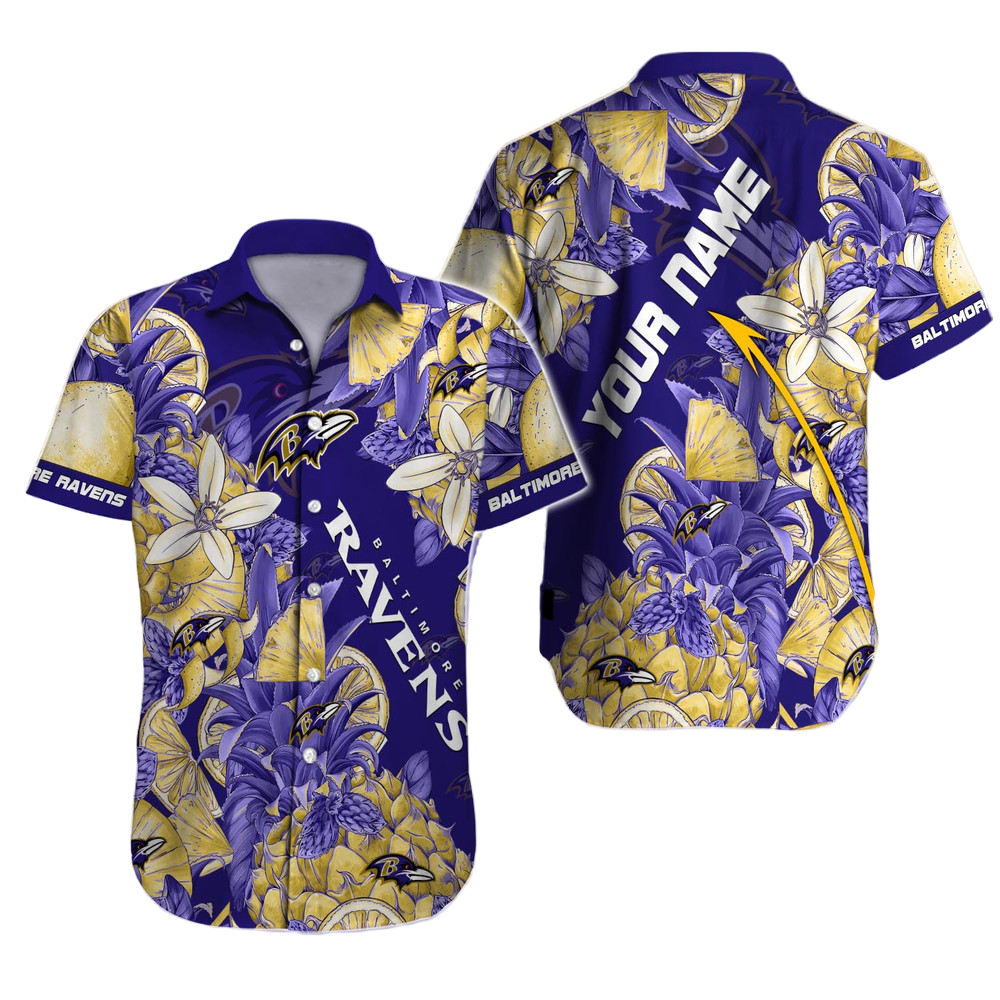 Baltimore Ravens Hawaiian Shirt NFL Football Custom Hawaiian Shirt for Men Women Gift For Fans