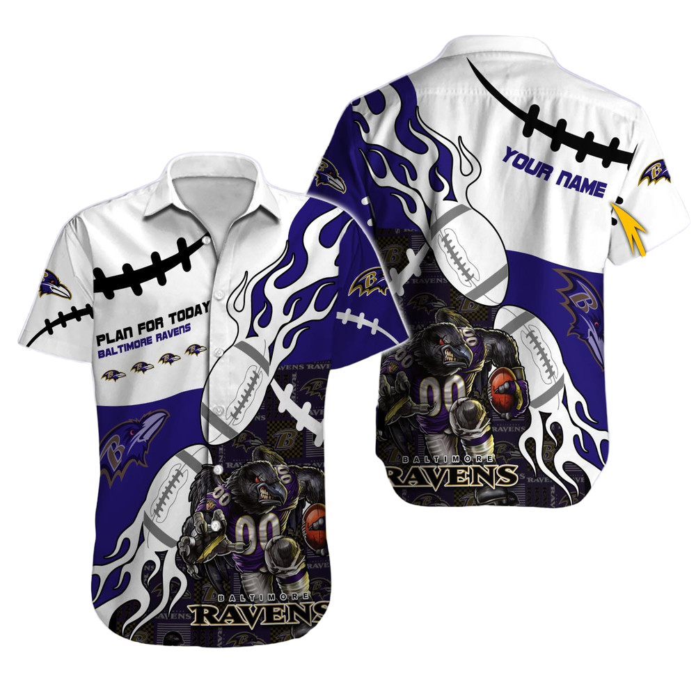 Baltimore Ravens Hawaiian Shirt NFL Football Custom Hawaiian Shirt for Men Women Gift For Fans