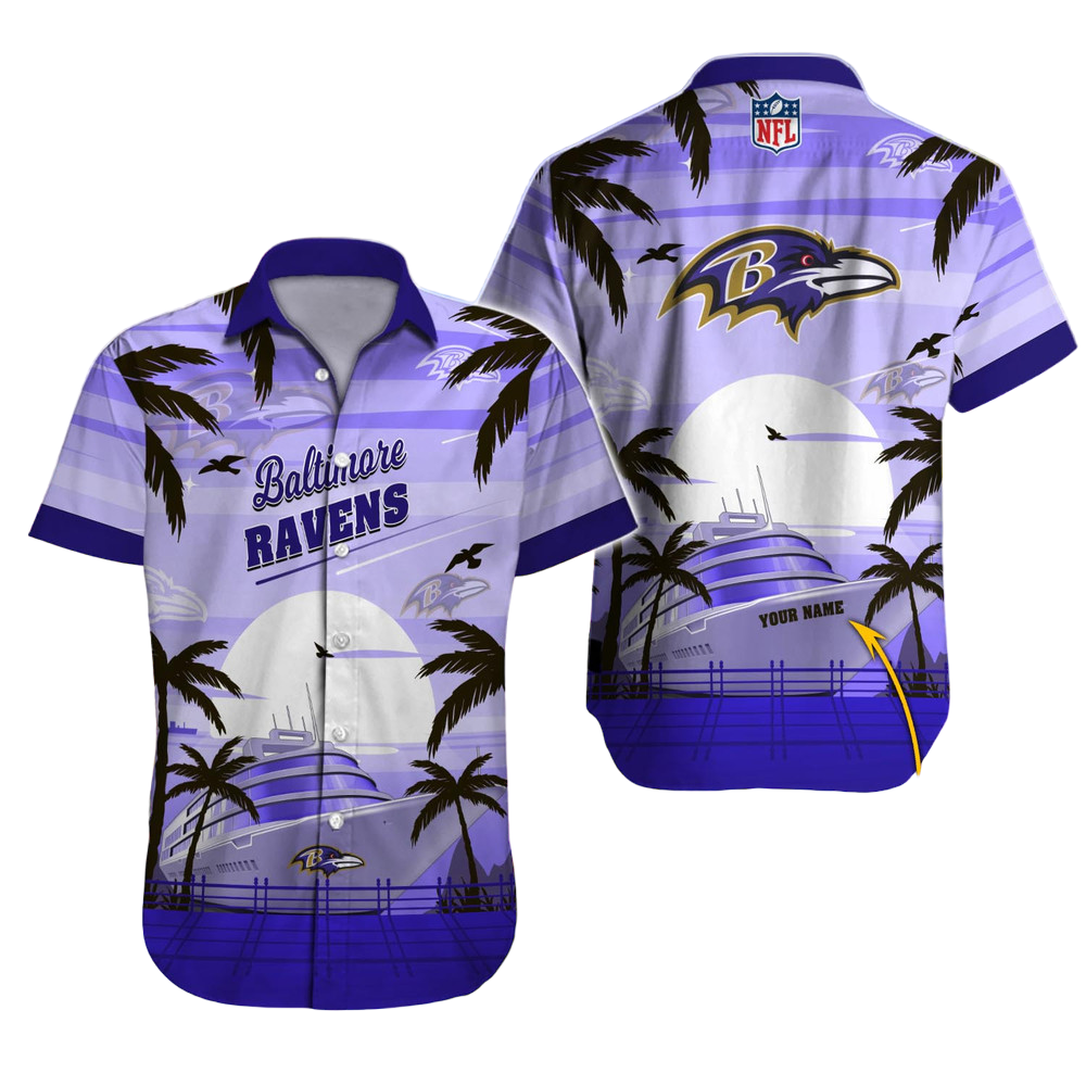 Baltimore Ravens Hawaiian Shirt NFL Football Custom Hawaiian Shirt for Men Women Gift For Fans