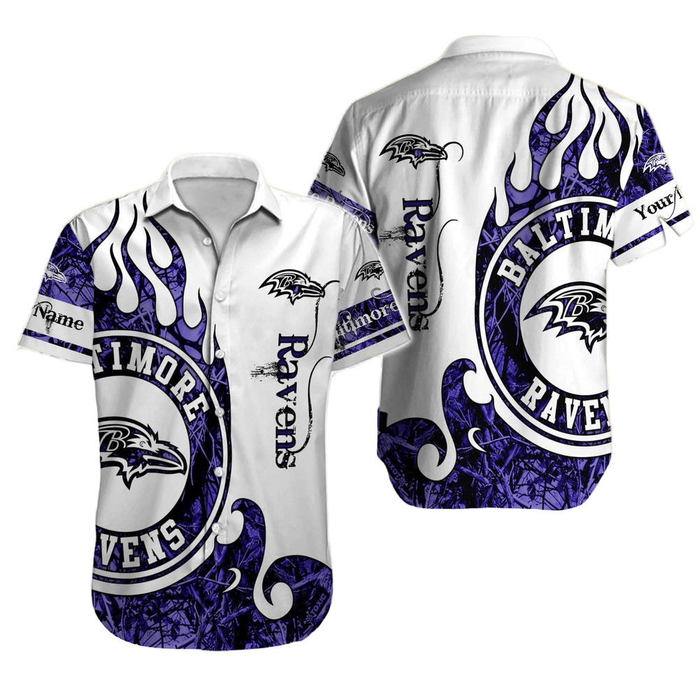 Baltimore Ravens Hawaiian Shirt NFL Football Custom Hawaiian Shirt for Men Women Gift For Fans