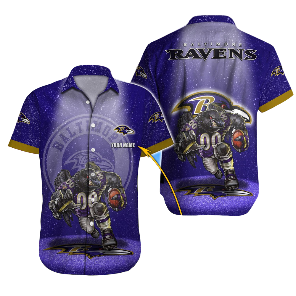 Baltimore Ravens Hawaiian Shirt NFL Football Custom Hawaiian Shirt for Men Women Gift For Fans
