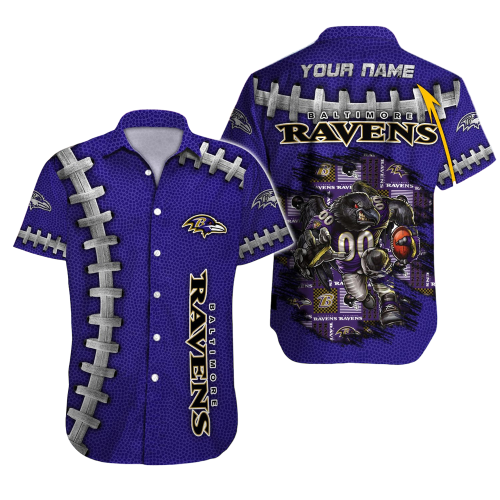 Baltimore Ravens Hawaiian Shirt NFL Football Custom Hawaiian Shirt for Men Women Gift For Fans