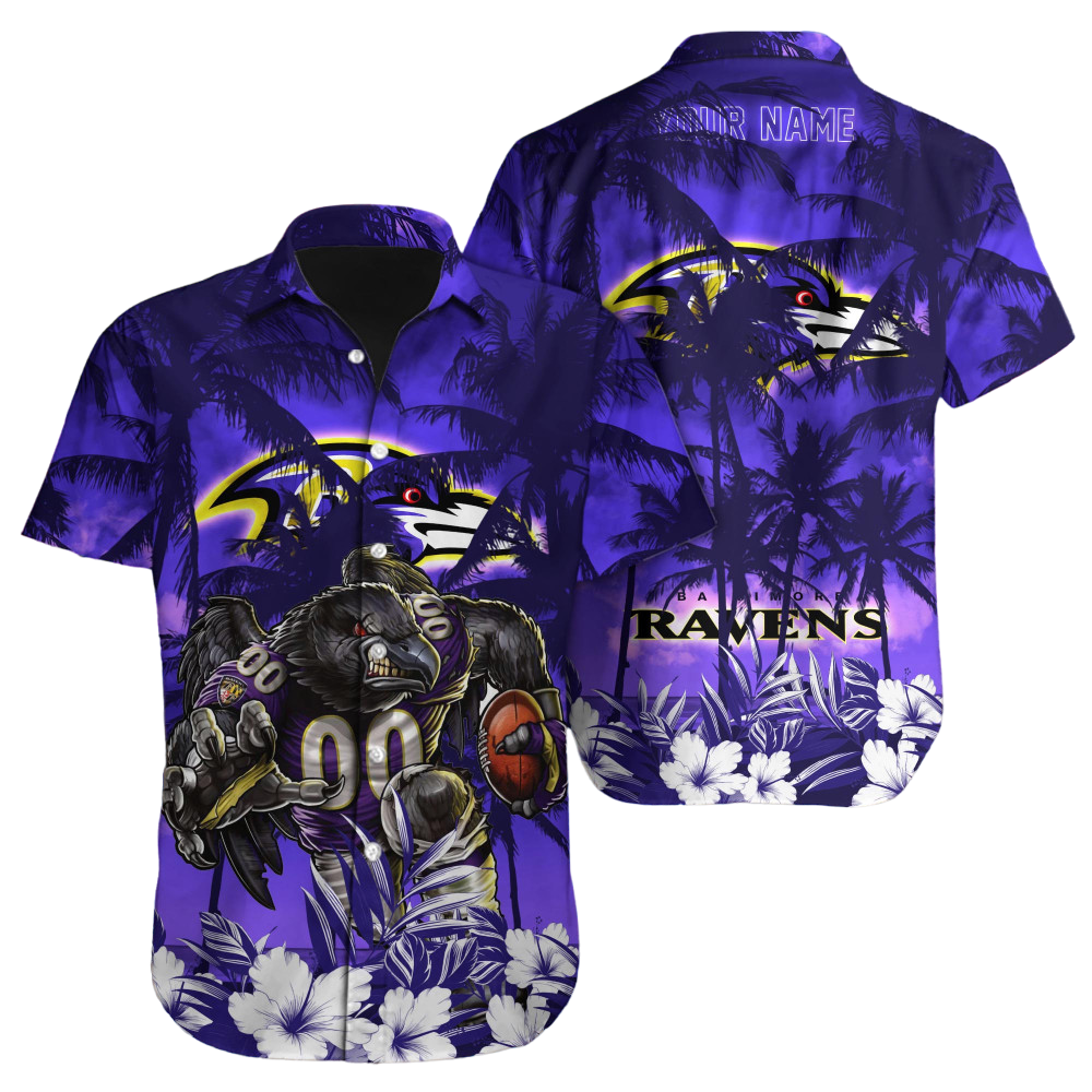 Baltimore Ravens Hawaiian Shirt NFL Football Custom Hawaiian Shirt for Men Women Gift For Fans