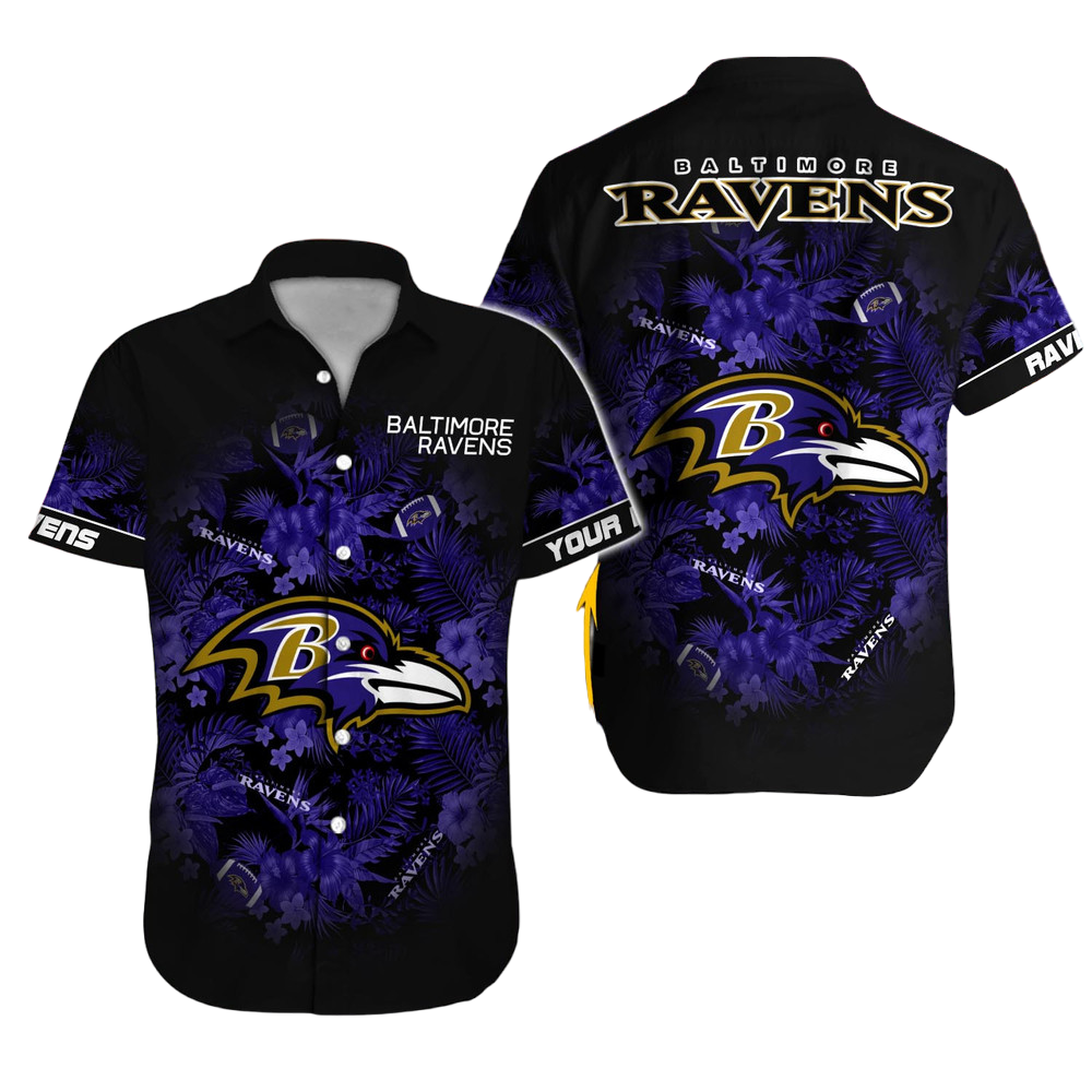 Baltimore Ravens Hawaiian Shirt NFL Football Custom Hawaiian Shirt for Men Women Gift For Fans