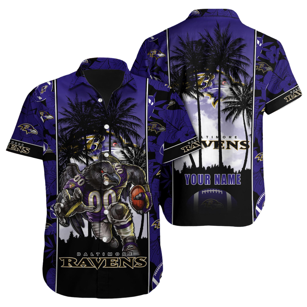 Baltimore Ravens Hawaiian Shirt NFL Football Custom Hawaiian Shirt for Men Women Gift For Fans