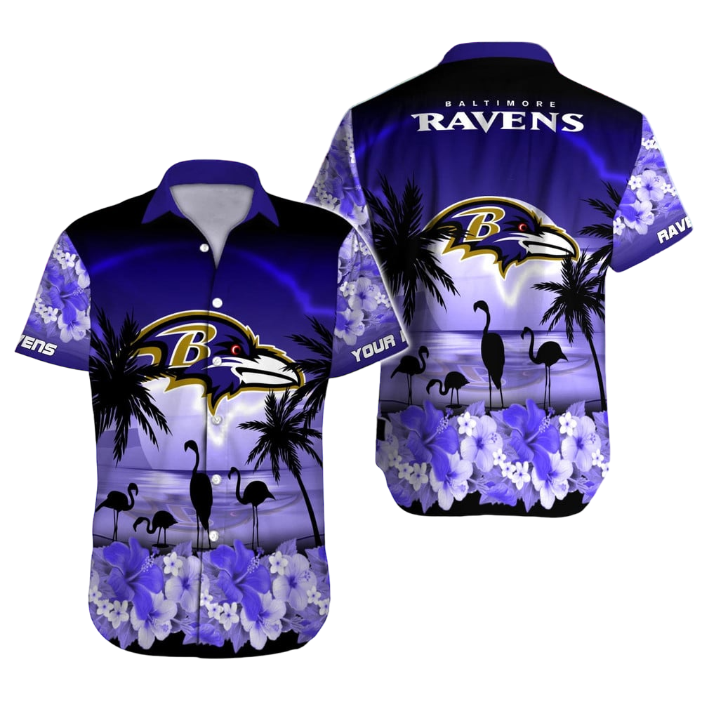 Baltimore Ravens Hawaiian Shirt NFL Football Custom Hawaiian Shirt for Men Women Gift For Fans