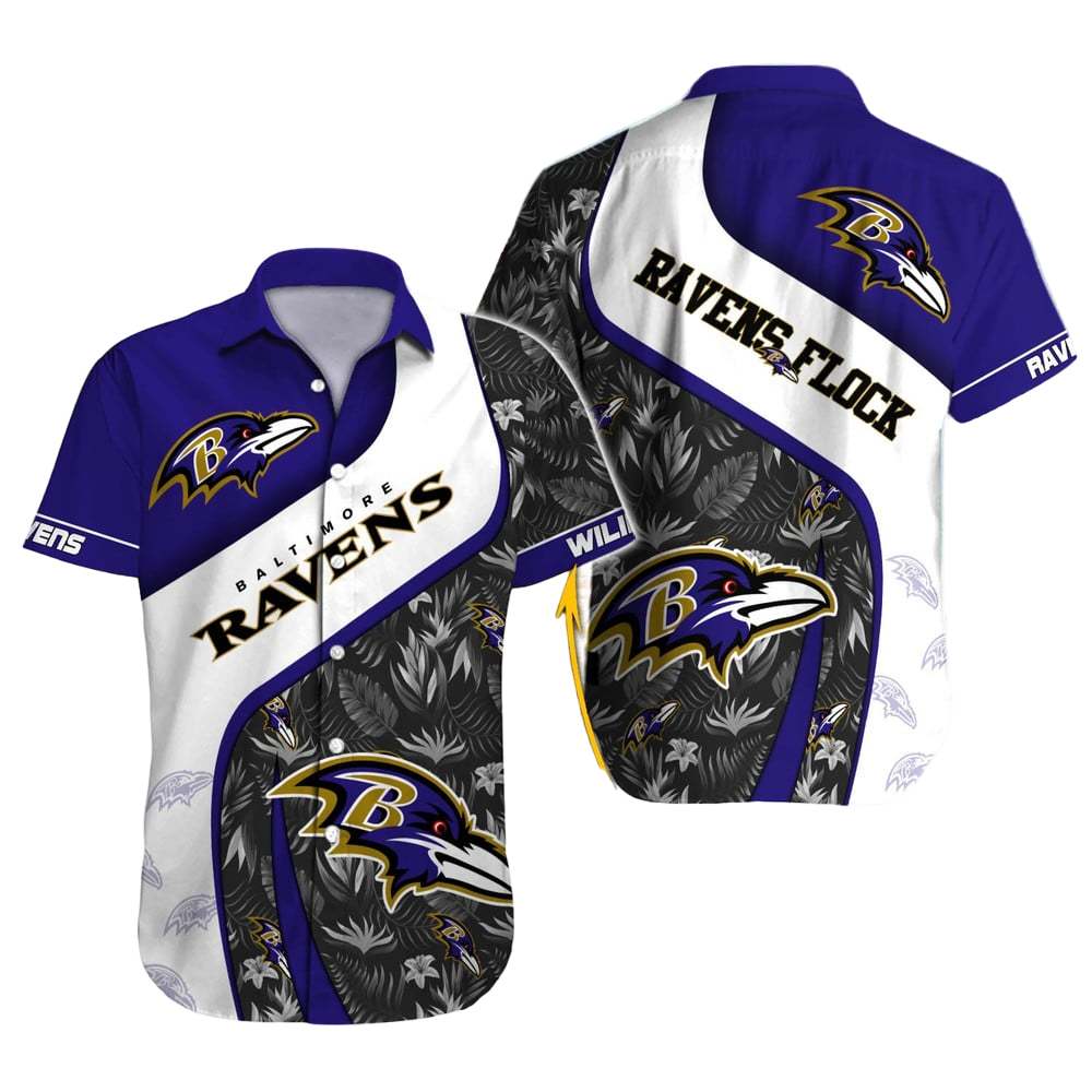 Baltimore Ravens Hawaiian Shirt NFL Football Custom Hawaiian Shirt for Men Women Gift For Fans