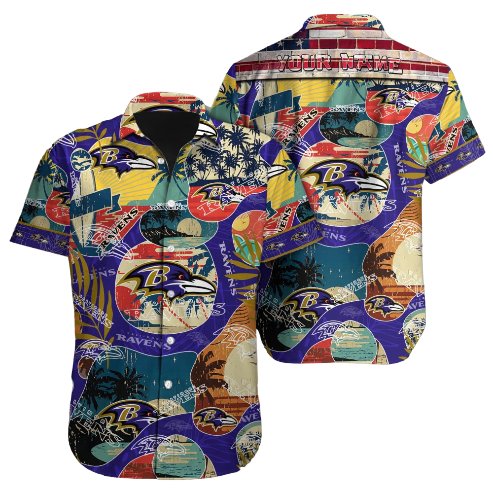 Baltimore Ravens NFL NFL Football Custom Hawaiian Shirt for Men Women Gift For Fans