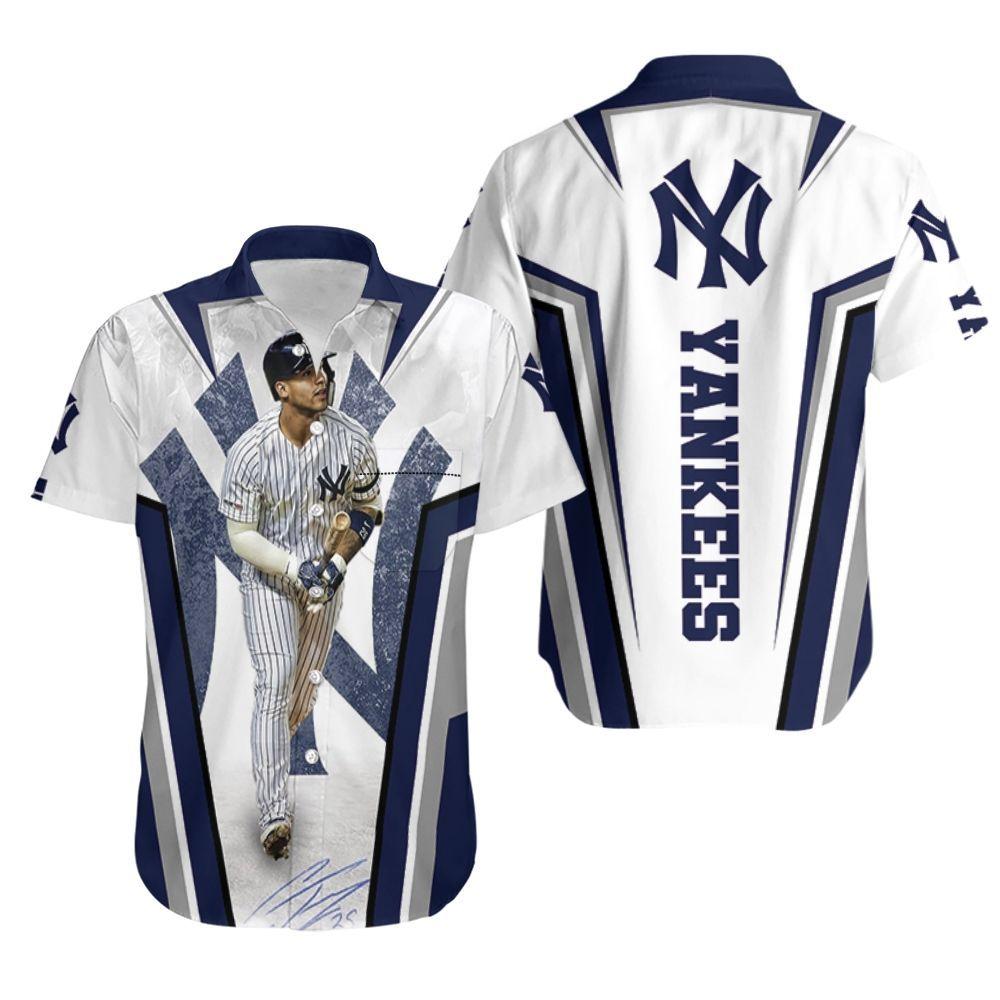 Beach Shirt 25 New York Yankees Gleyber Torres Baseball Hawaiian Shirt Aloha Shirt for Men Women