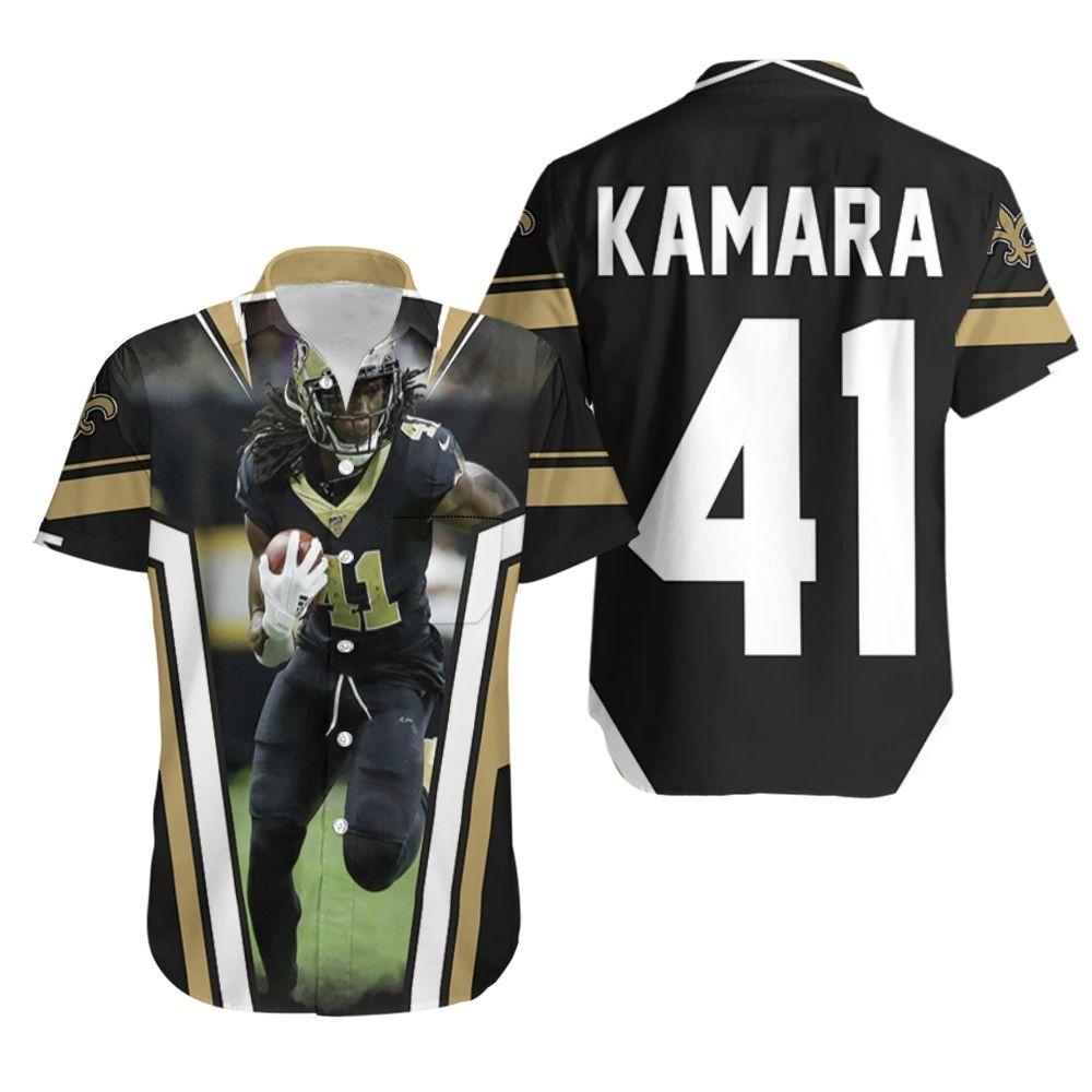 Beach Shirt New Orleans Saints Alvin Kamara 41 Hawaiian Shirt Aloha Shirt for Men Women