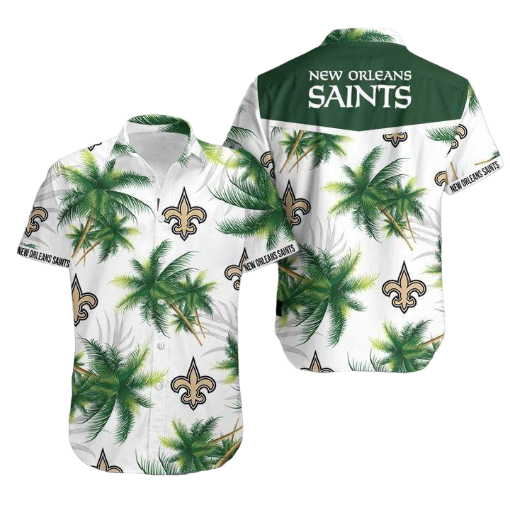Beach Shirt New Orleans Saints Football Hawaiian Shirt Summer Button Up Shirt For Men Beach Wear Short Sleeve Hawaii Shirt