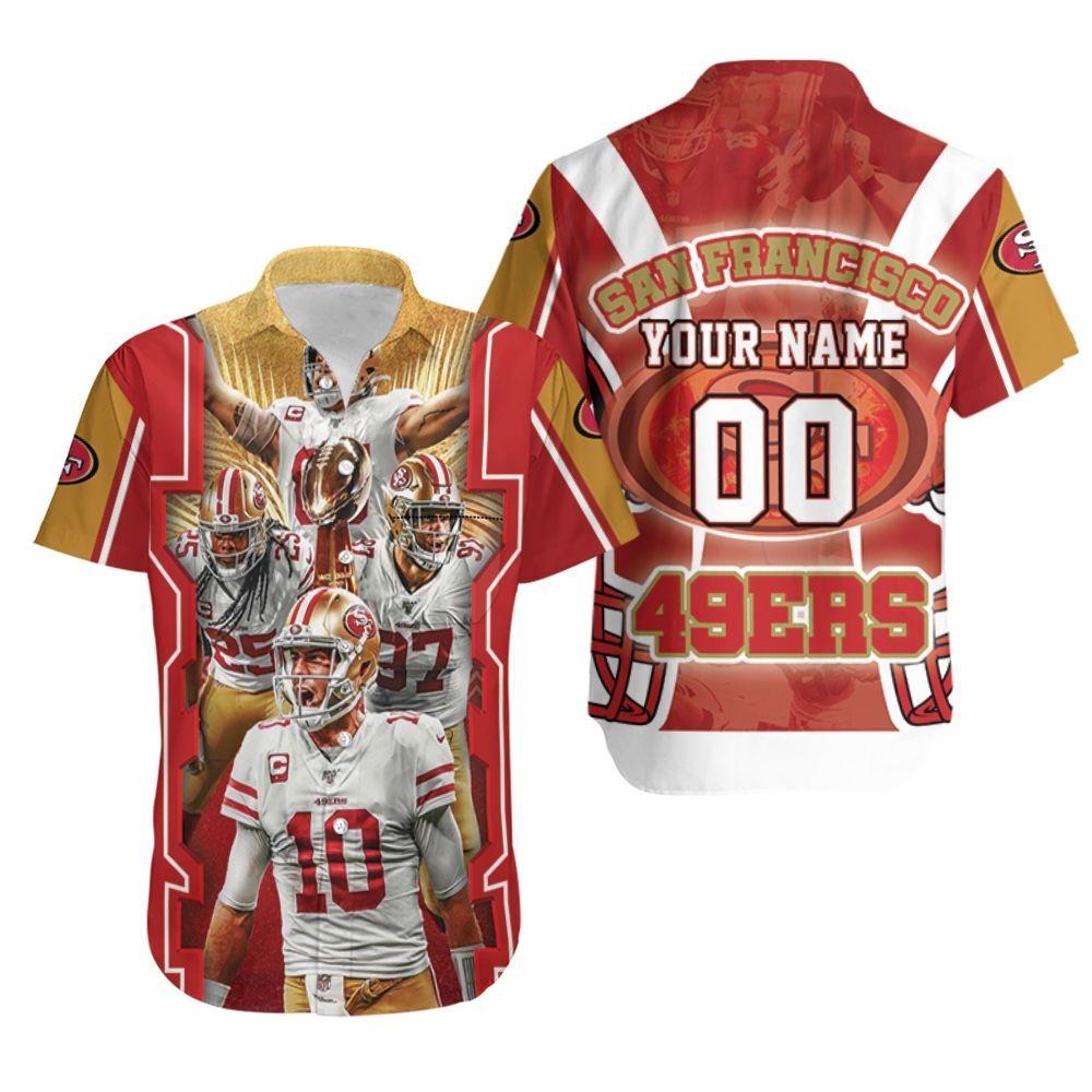 Beach Shirt Super Bowl San Francisco 49Ers Nfc Champions Personalized Hawaiian Shirt Aloha Shirt for Men Women