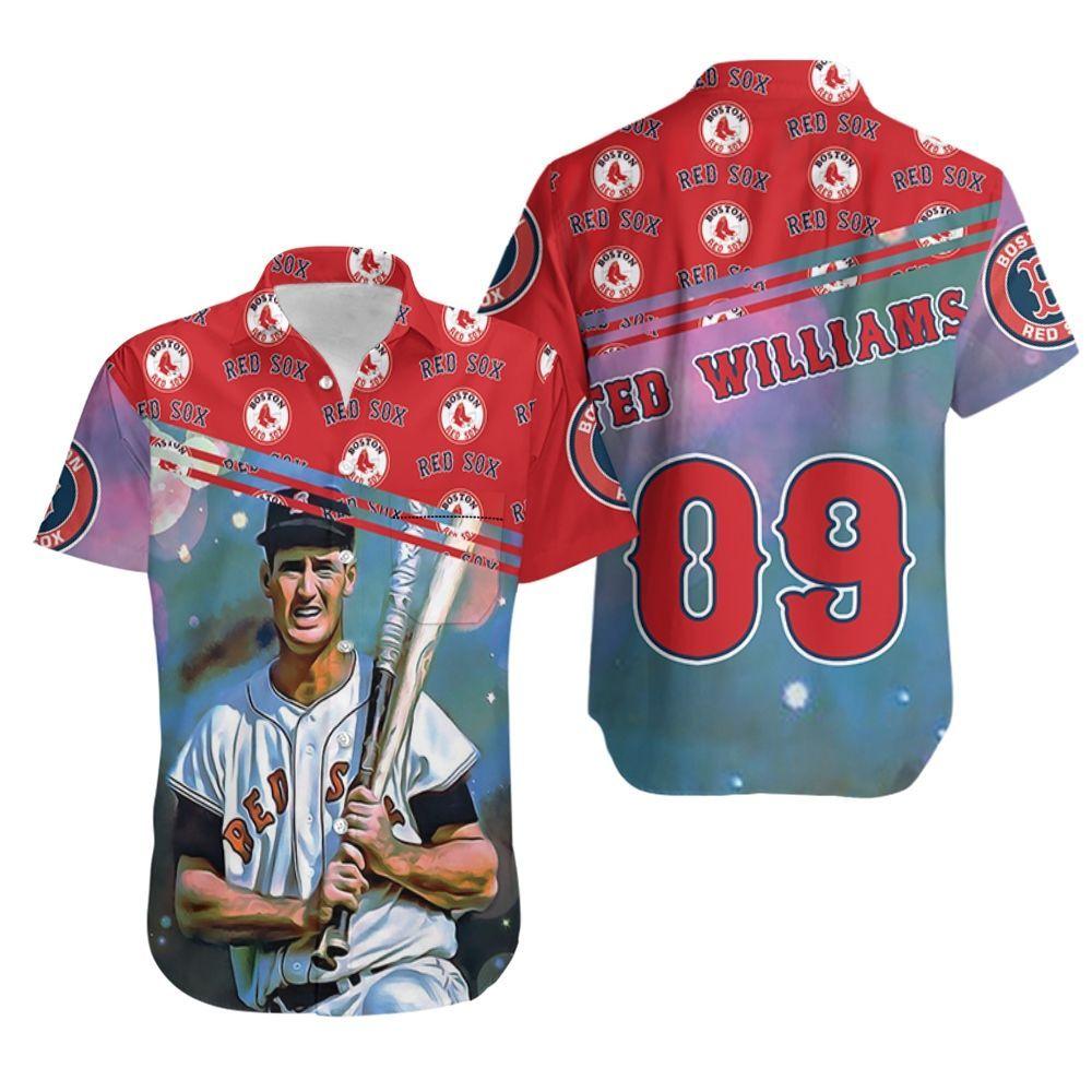 Beach Shirt Ted Williams Boston Red Sox 09 Hawaiian Shirt Aloha Shirt for Men Women