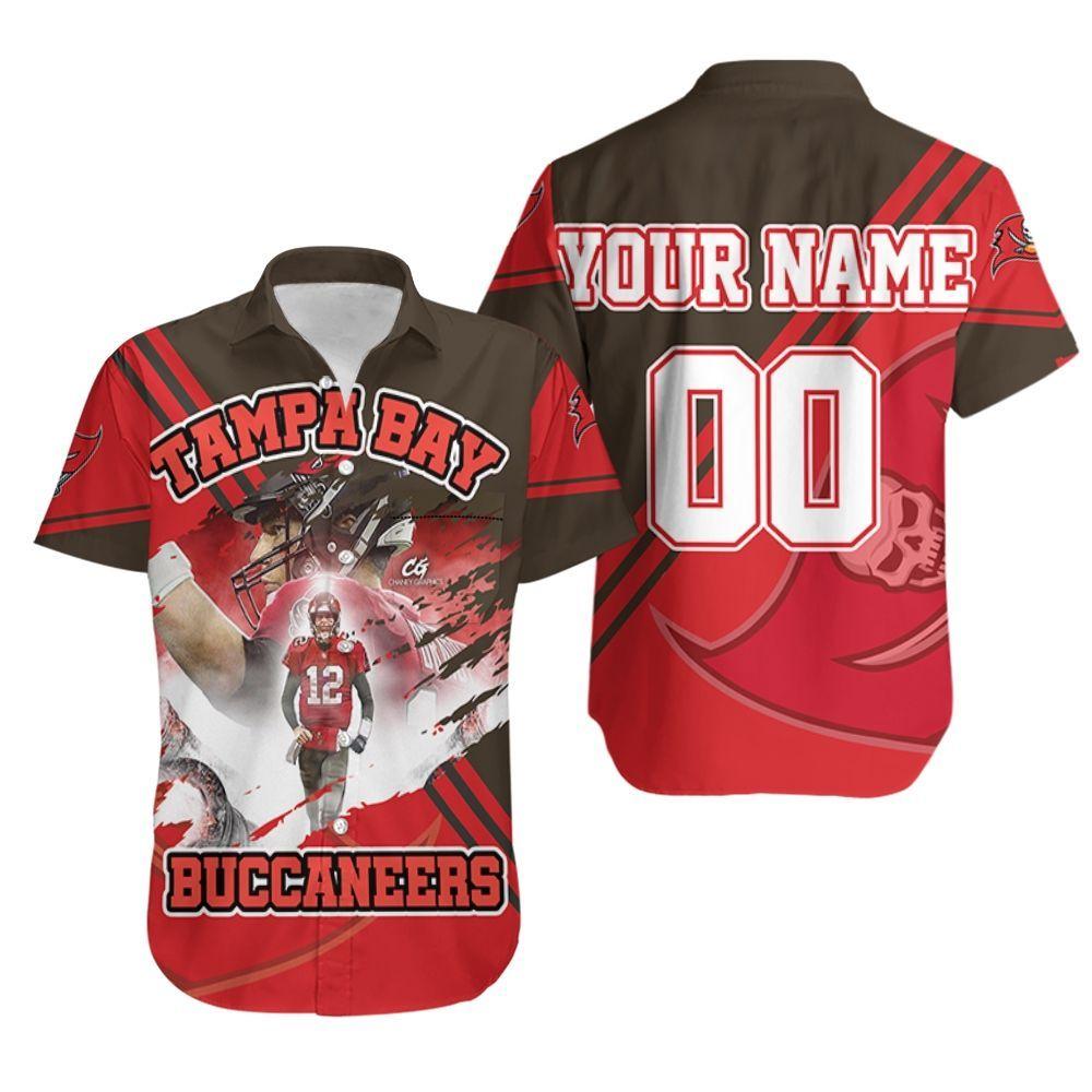 Beach Shirt Tom Brady Tampa Bay Buccaneers Superbowl Champions Personalized Hawaiian Shirt Aloha Shirt for Men Women