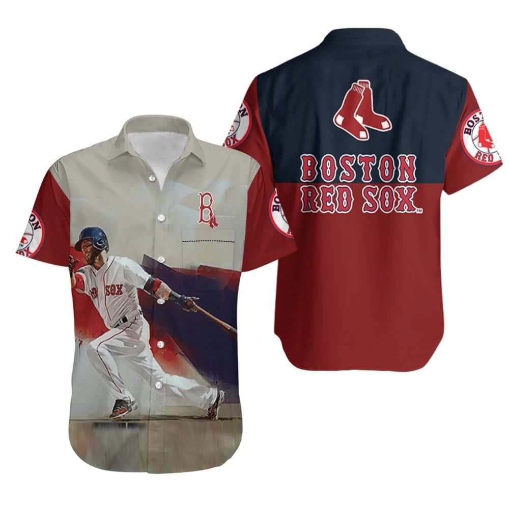 Boston Red Sox Dustin Pedroia 15 Legend Hawaiian Shirt Combo Beach Aloha Shirt for Men Women