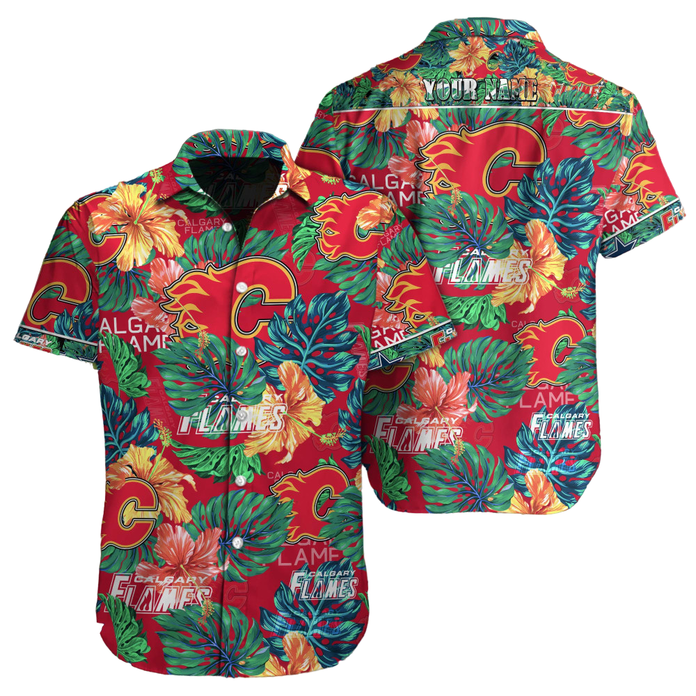 Calgary Flames NHL Custom Hawaiian shirt for Men Women Gift for Fans