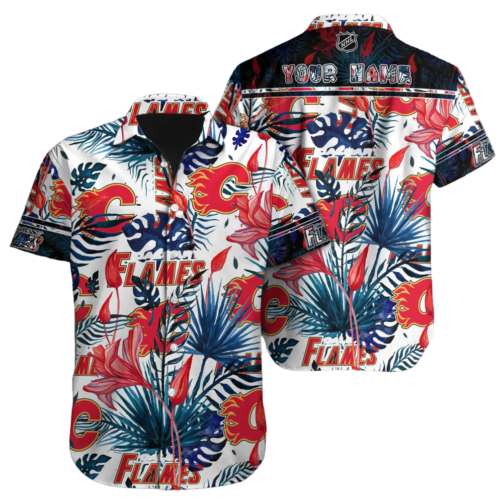Calgary Flames NHL Hawaiian Shirt Custom Hawaii Shirt for Men Women Gift for Fans