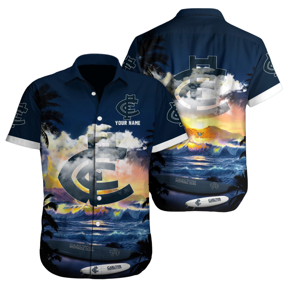 Carlton Blues AFL Custom Hawaii Shirt  for Men Women Gift for Fans