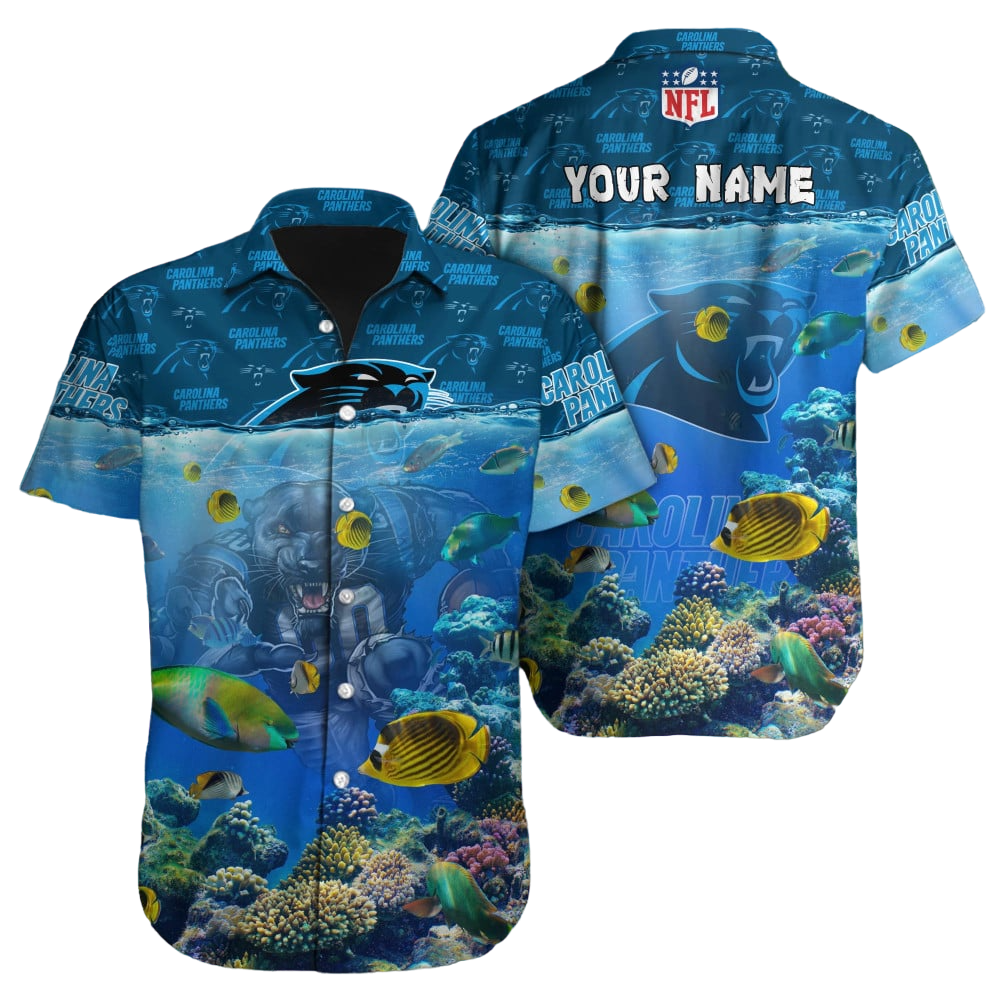 Carolina Panthers Hawaiian Shirt NFL Football Custom Hawaiian Shirt for Men Women Gift For Fans