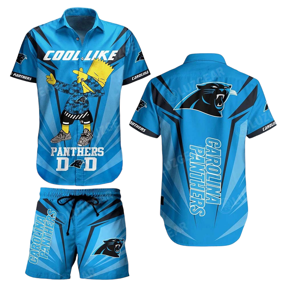 Carolina Panthers NFL Hawaiian Shirt And Short Bart Simpson Summer Perfect Gift For Fans NFL