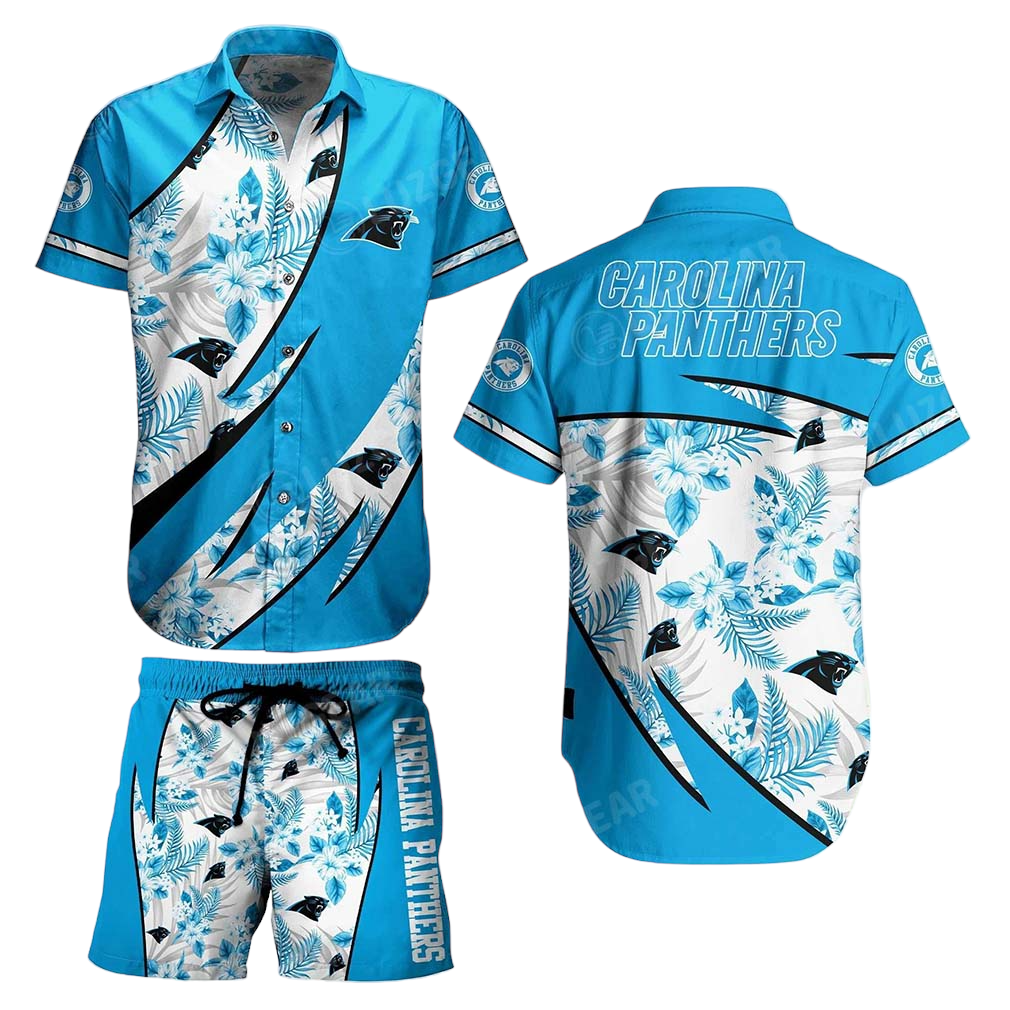 Carolina Panthers NFL Hawaiian Shirt And Short Style Tropical Graphic Summer For Awesome Fans