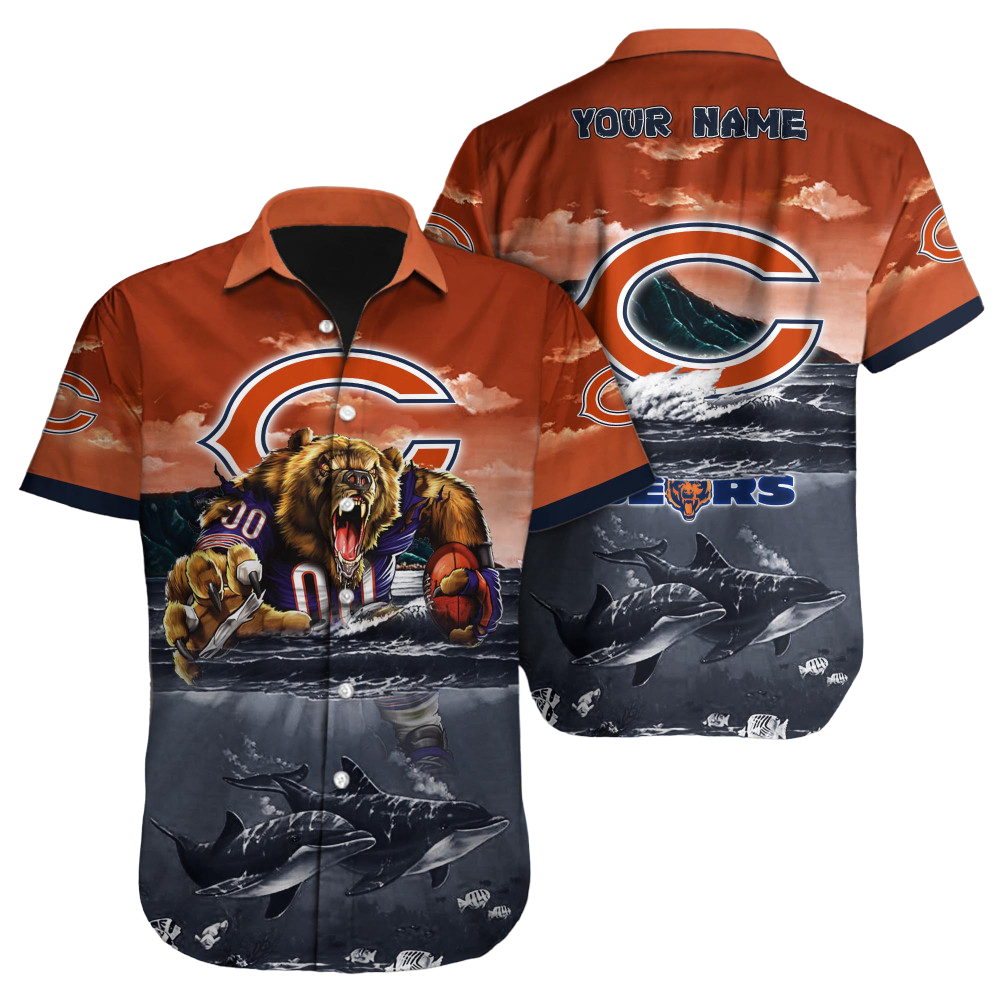 Chicago Bears Hawaiian Shirt NFL Football Custom Hawaiian Shirt for Men Women Gift For Fans