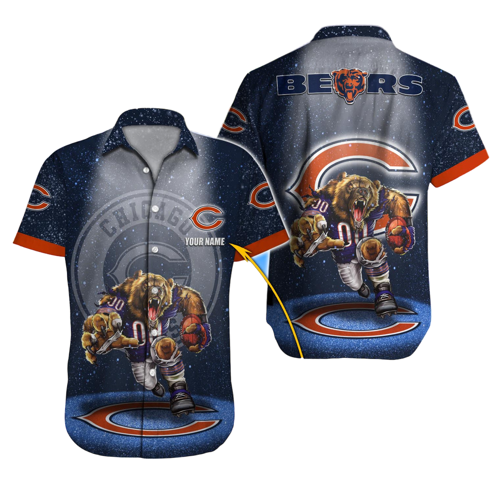 Chicago Bears Hawaiian Shirt NFL Football Custom Hawaiian Shirt for Men Women Gift For Fans