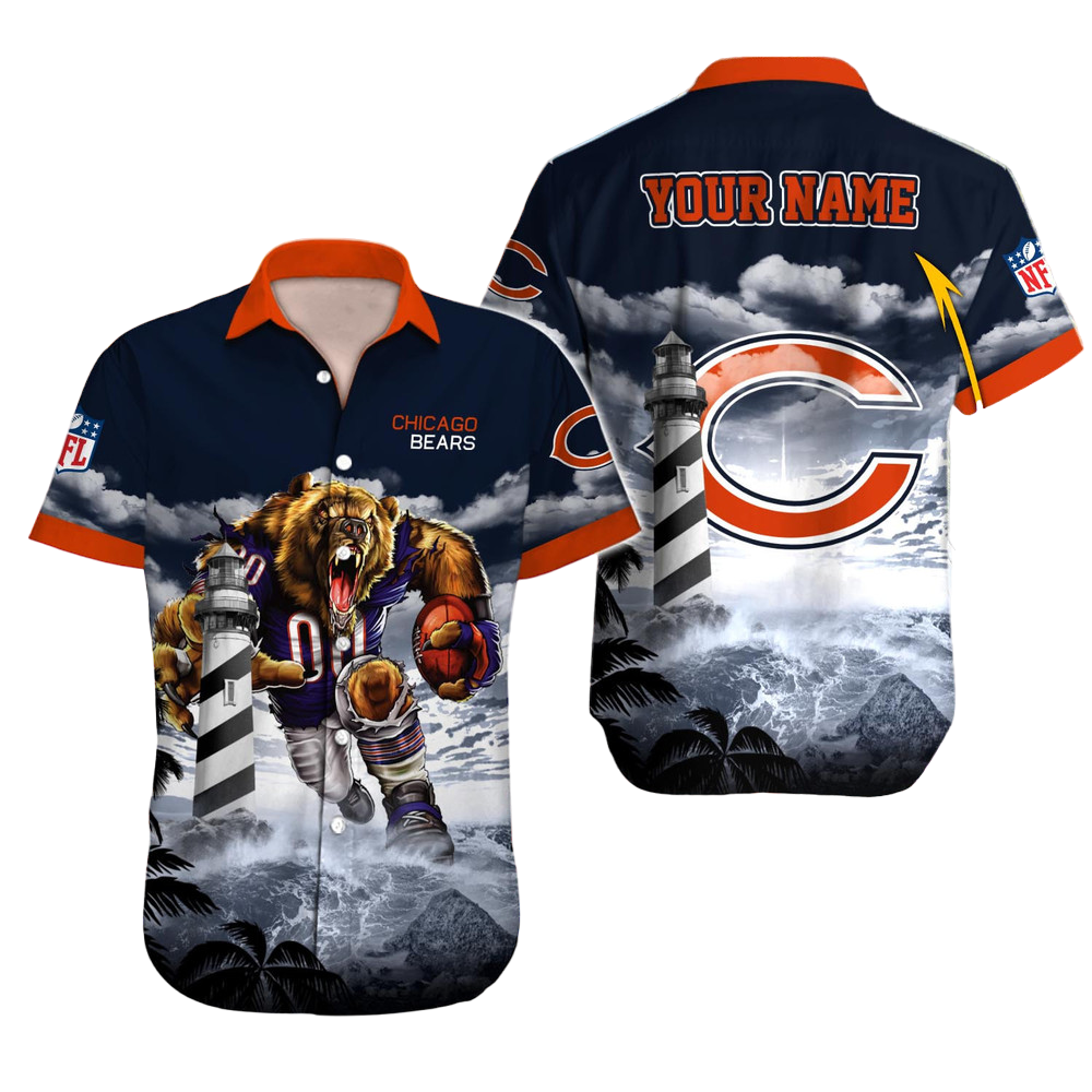 Chicago Bears Hawaiian Shirt NFL Football Custom Hawaiian Shirt for Men Women Gift For Fans