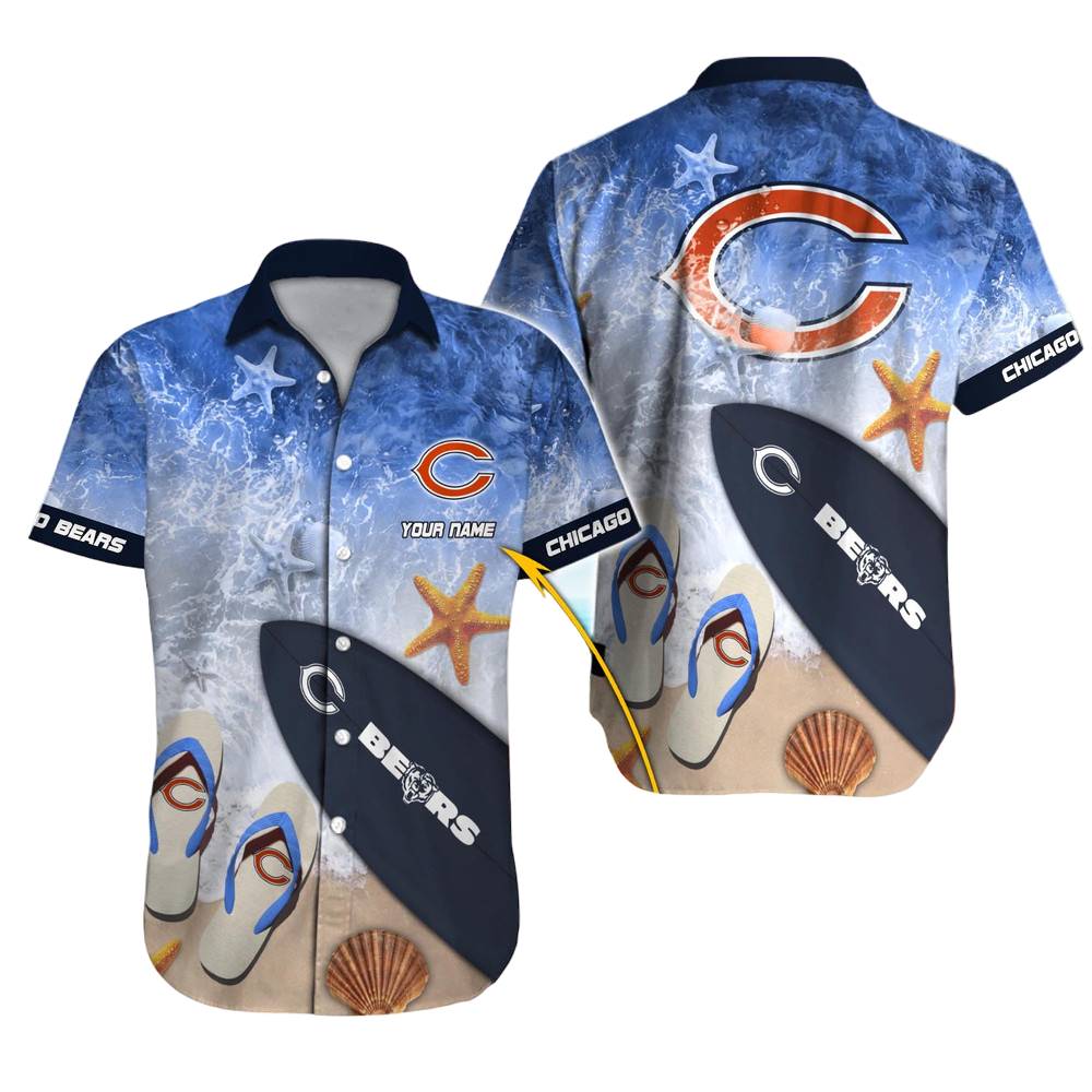 Chicago Bears Hawaiian Shirt NFL Football Custom Hawaiian Shirt for Men Women Gift For Fans