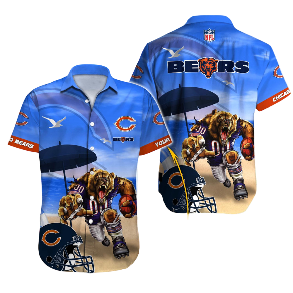 Chicago Bears Hawaiian Shirt NFL Football Custom Hawaiian Shirt for Men Women Gift For Fans