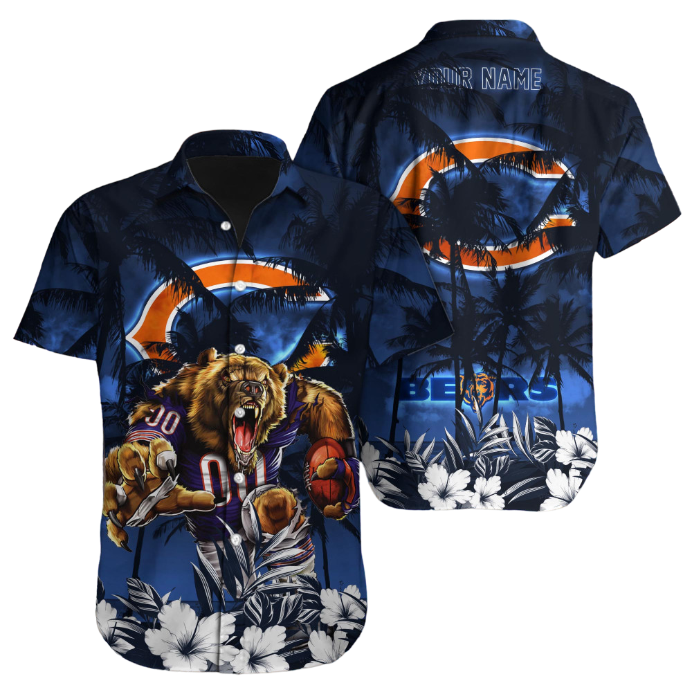 Chicago Bears Hawaiian Shirt NFL Football Custom Hawaiian Shirt for Men Women Gift For Fans